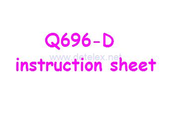 Wltoys Q696 Wl Tech Q696-A Q696-D Q696-E drone spare parts instruction sheet (Q696-D) - Click Image to Close